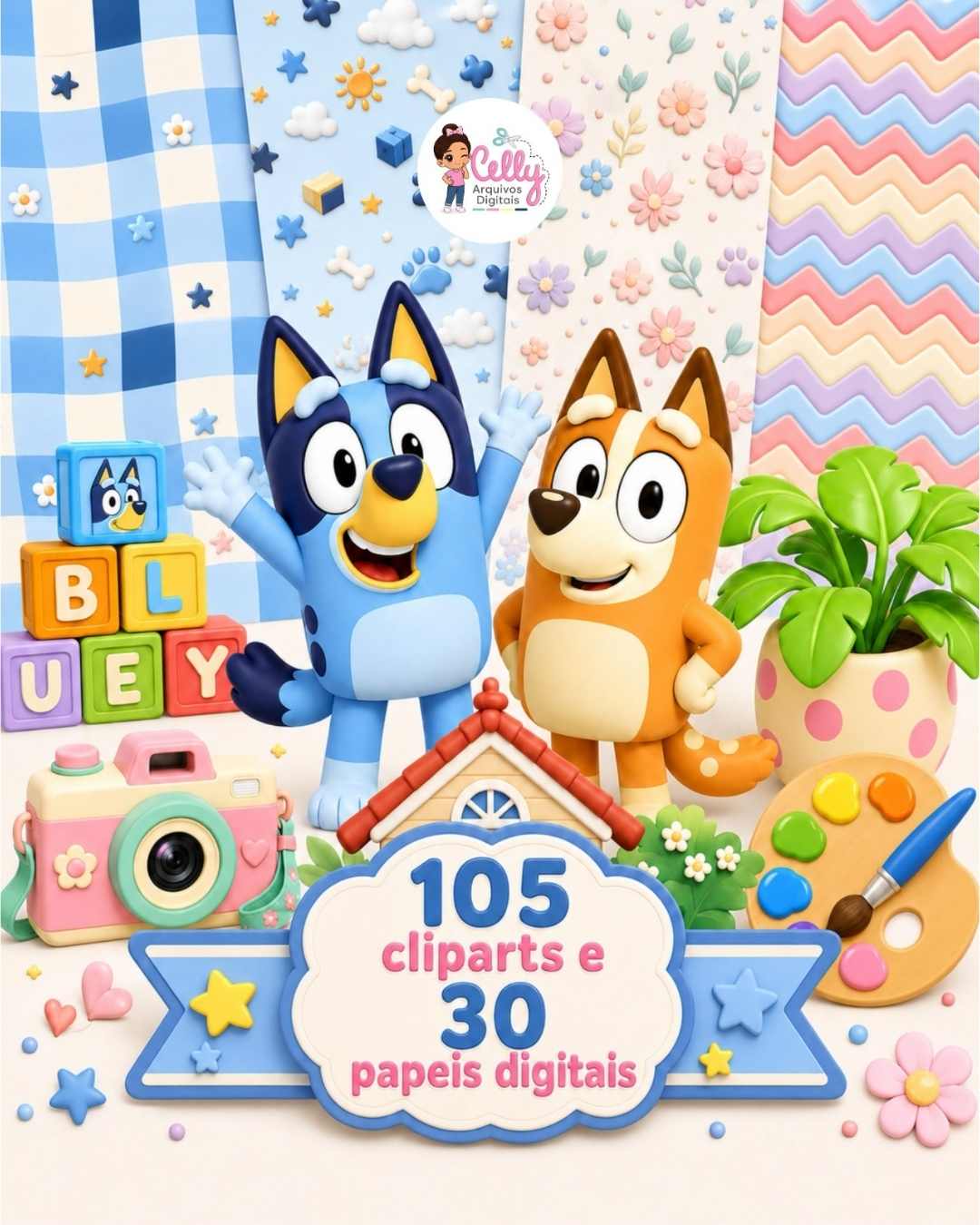 Kit Digital | Bluey (+105 PNGs Exclusivos)
