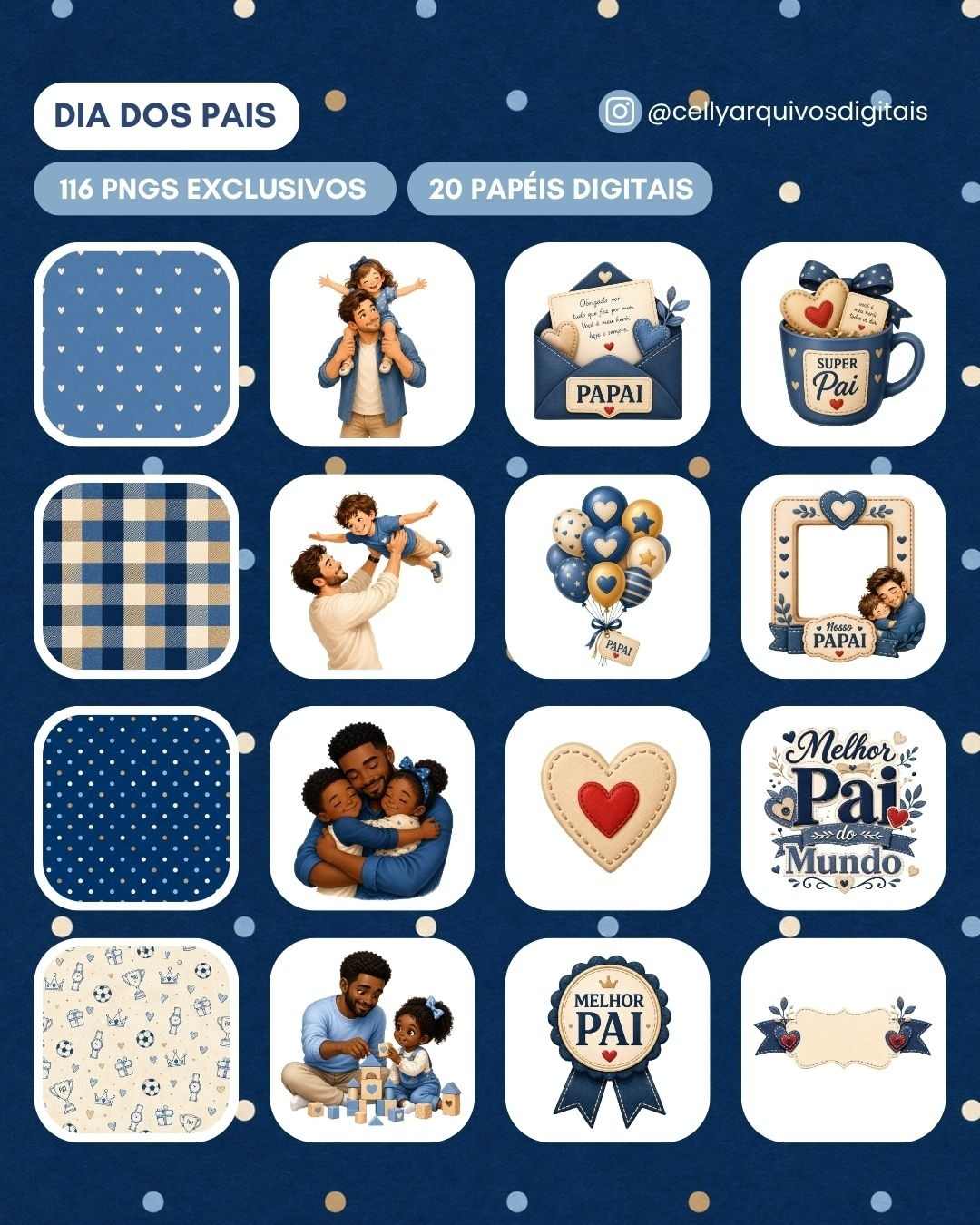 Kit Digital | Dia dos Pais (+116 PNGs Exclusivos)