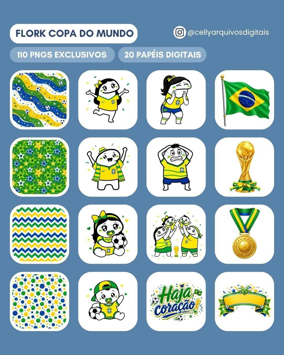 Kit Digital | Flork Copa do Mundo (+110 PNGs Exclusivos)
