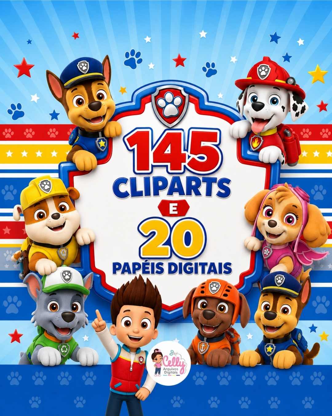 Kit Digital | Patrulha Canina (+145 PNGs Exclusivos)