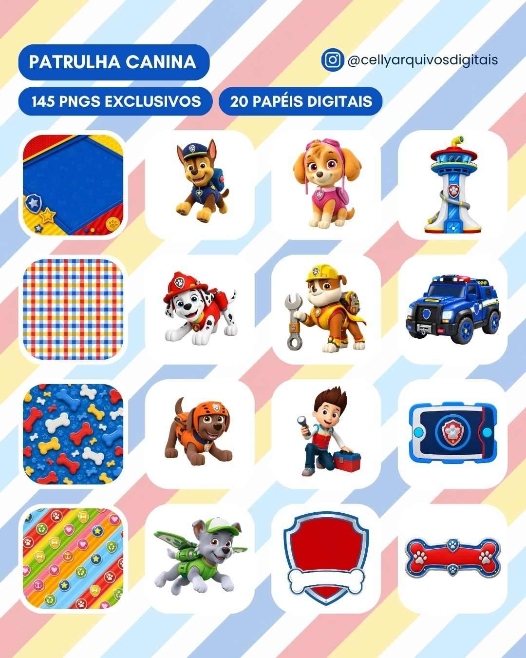 Kit Digital | Patrulha Canina (+145 PNGs Exclusivos)