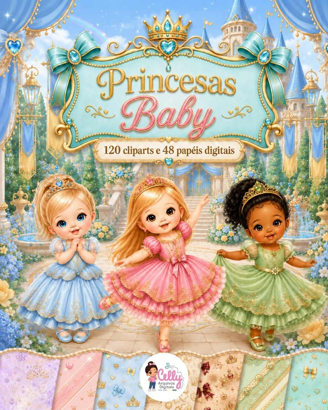 Kit Digital | Princesas Baby (+120 PNGs Exclusivos)