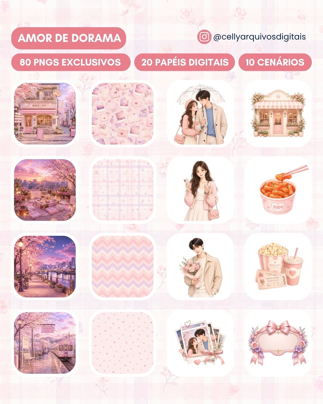 Kit Digital | Amor de Dorama (+80 PNGs Exclusivos)