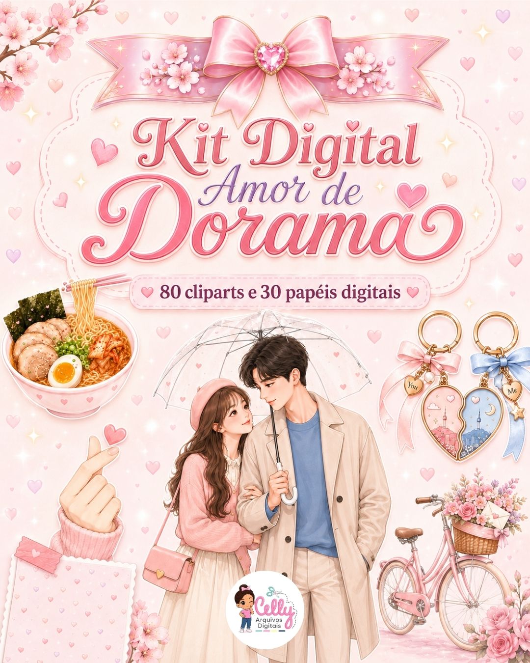 Kit Digital | Amor de Dorama (+80 PNGs Exclusivos)