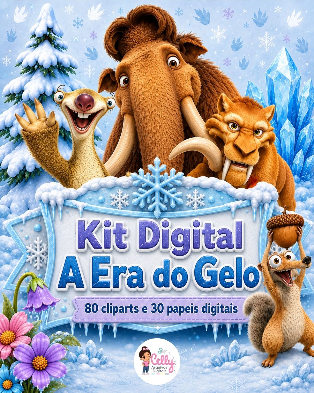 Kit Digital | A Era do Gelo (+80 PNGs Exclusivos)